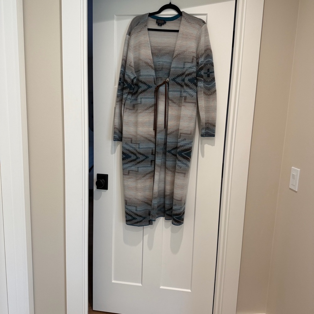 Pendleton Cream and Teal Knit Sweater